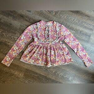 Matilda Jane Floral with Ruffles Long Sleeve Top Girls Size 10